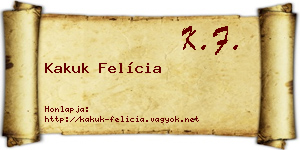 Kakuk Felícia névjegykártya